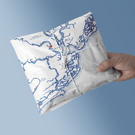 チャールストンサウスカロライナエレガントの地図ネイビーブルー 薄葉紙