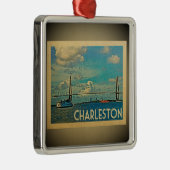 チャールストンサウスカロライナオーナメントヴィンテージトラベル メタルオーナメント (右)