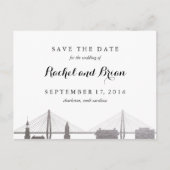 チャールストンサウスカロライナフェイクシルバーハガキ 案内ポストカード (正面)