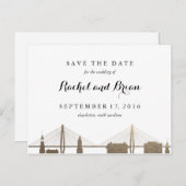 チャールストンサウスカロライナフェイク金ゴールドはがき ポストカード (正面/裏面)