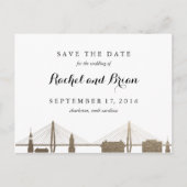 チャールストンサウスカロライナフェイク金ゴールドはがき ポストカード (正面)