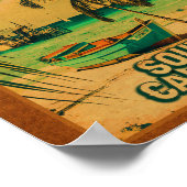 チャールストンサウスカロライナヴィンテージレトロ土産 ポスター (角)