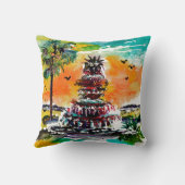 チャールストンサウスカロライナ噴水バカスタマイズック クッション (裏面)