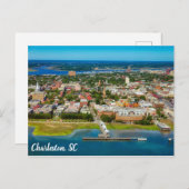 チャールストンサウスカロライナ市スカイライン写真 ポストカード (正面/裏面)
