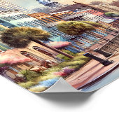 チャールストンサウスカロライナ旅行の場所の水色 ポスター (角)