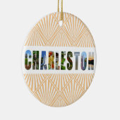 チャールストンサウスカロライナ旅行写真クリスマス セラミックオーナメント (右)