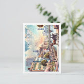 チャールストンサウスカロライナ有名な場所水色 ポストカード (スタンド正面)