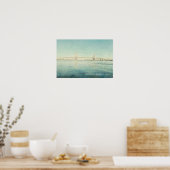 チャールストンサウスカロライナ橋ウォータカラープリント ポスター (キッチン)