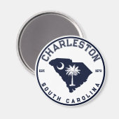 チャールストンサウスカロライナ海軍SCフラッグパームツリーズ マグネット (正面/裏面)
