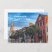 チャールストンサウスカロライナ通り建築 ポストカード (正面/裏面)