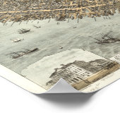 チャールストンサウスカロライナ1872アンティークパノラマ ポスター (角)