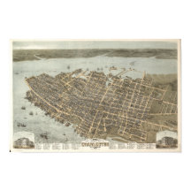 チャールストンサウスカロライナ1872アンティークパノラマ