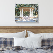 チャールストンサウスカロライナ、ガゼボ、バッテリ キャンバスプリント (インサイチュ (寝室))
