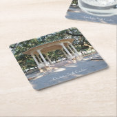 チャールストンサウスカロライナ、ガゼボ、バッテリ スクエアペーパーコースター (アングル)