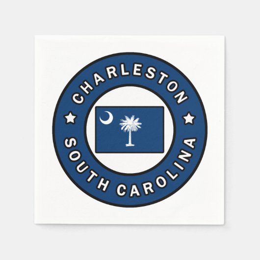 チャールストンサウスカロライナ スタンダードカクテルナプキン (正面)