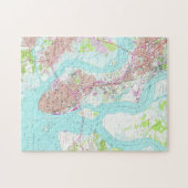 チャールストンサウスカロライナ(1958年)のヴィンテージの地図 ジグソーパズル (横)