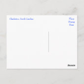 チャールストンサウスカロライナ(SC)噴水ポストカード ポストカード (裏面)