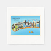 チャールストンサウスカロライナSCオールドヴィンテージポストカード –  スタンダードカクテルナプキン (正面)