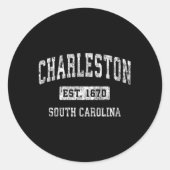 チャールストンサウスカロライナSc設立スポーツ ラウンドシール (正面)