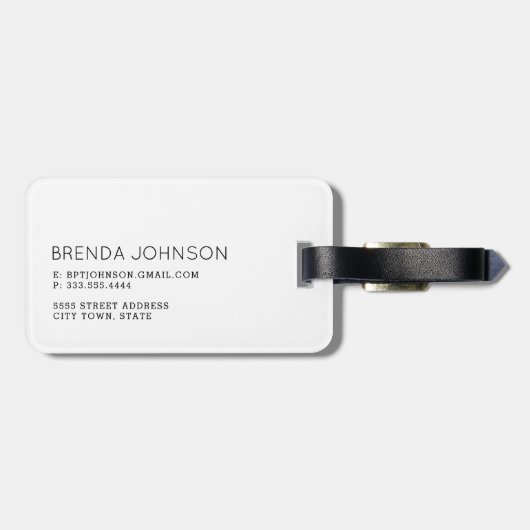 チャールストンシティスタイル化スカイラインラゲージタグ ラゲッジタグ (裏面横)