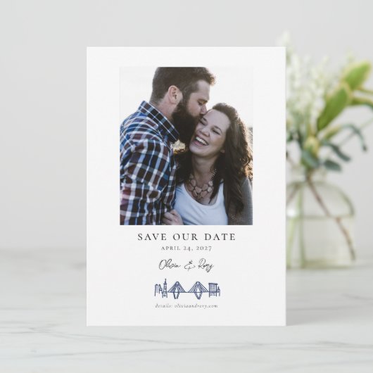 チャールストントイルスカイライン海軍ブルー日付を保存 セーブザデート (スタンド正面)