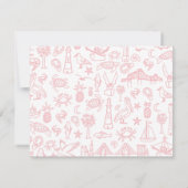 チャールストントワ縁どイルピンク情報カード ノートカード (裏面)