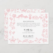 チャールストントワ縁どイルピンク情報カード ノートカード (正面/裏面)