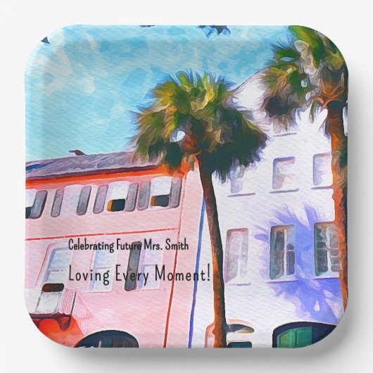 チャールストンバチェロレッテプレート ペーパープレート (正面)