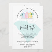 チャールストンバチェロレッテ週末日程表サウスイン 招待状 (正面/裏面)