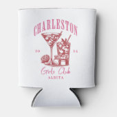 チャールストンバチェロレッテ週末用ピンク 缶クーラー (正面)