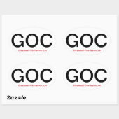 チャールストンバンパーステッカーの垣間見る – 4パック 楕円形シール (シート)