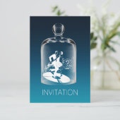 チャールストンバースデーパーティービップ水中競技 グラデーション 招待状 (スタンド正面)