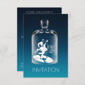 チャールストンバースデーパーティービップ水中競技 グラデーション 招待状 (正面/裏面)