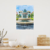 チャールストンパイナップルファウンテンウォーター色 ポスター (キッチン)