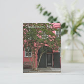チャールストンピンクハウスポストカード ポストカード (スタンド正面)