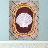 チャールストンファームハウスシェルプリントウォールつるズ キャンバスプリント (インサイチュ (ウッドフロア))