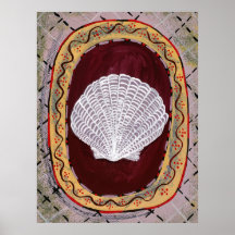 チャールストンファームハウスシェルプリントウォールつるズ