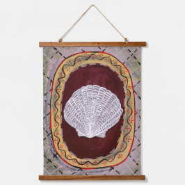 チャールストンファームハウスシェルプリントウォールつるズ 吊り下げ型タペストリー