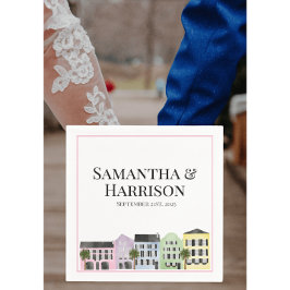 チャールストンレインボーローカスタムウェディング スタンダードカクテルナプキン