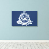 チャールストン国旗（サウスカロライナ） キャンバスプリント (インサイチュ (ウッドフロア))