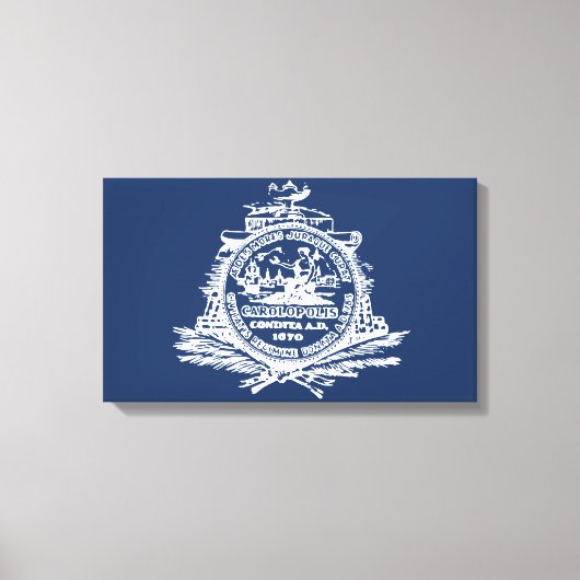 チャールストン国旗（サウスカロライナ） キャンバスプリント (正面)