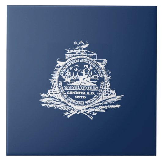 チャールストン国旗(サウスカロライナ) タイル (正面)