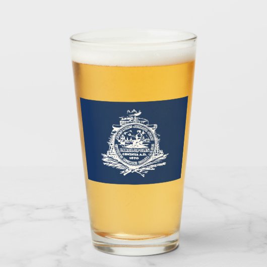 チャールストン国旗（サウスカロライナ） タンブラーグラス (ドリンク正面)