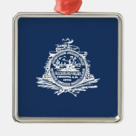 チャールストン国旗（サウスカロライナ） メタルオーナメント