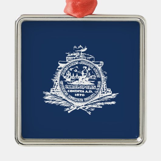 チャールストン国旗（サウスカロライナ） メタルオーナメント (正面)