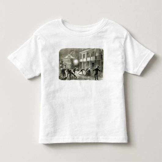 チャールストン市を殻から取り出すFederals トドラーTシャツ (正面)