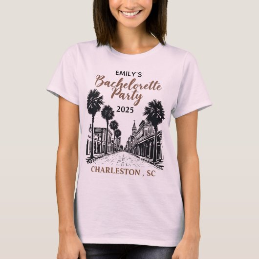 チャールストン挙式前パーティー用カスタマイズTシャツ Tシャツ (正面)