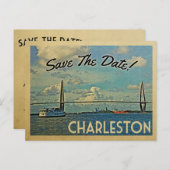 チャールストン日付ヴィンテージポストカードの保存 案内ポストカード (正面/裏面)