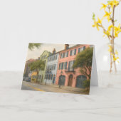 チャールストン水カラーのレインボー行 カード (黄色い花)