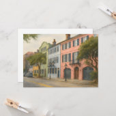 チャールストン水カラーのレインボー行 カード (正面/裏面インサイチュ)